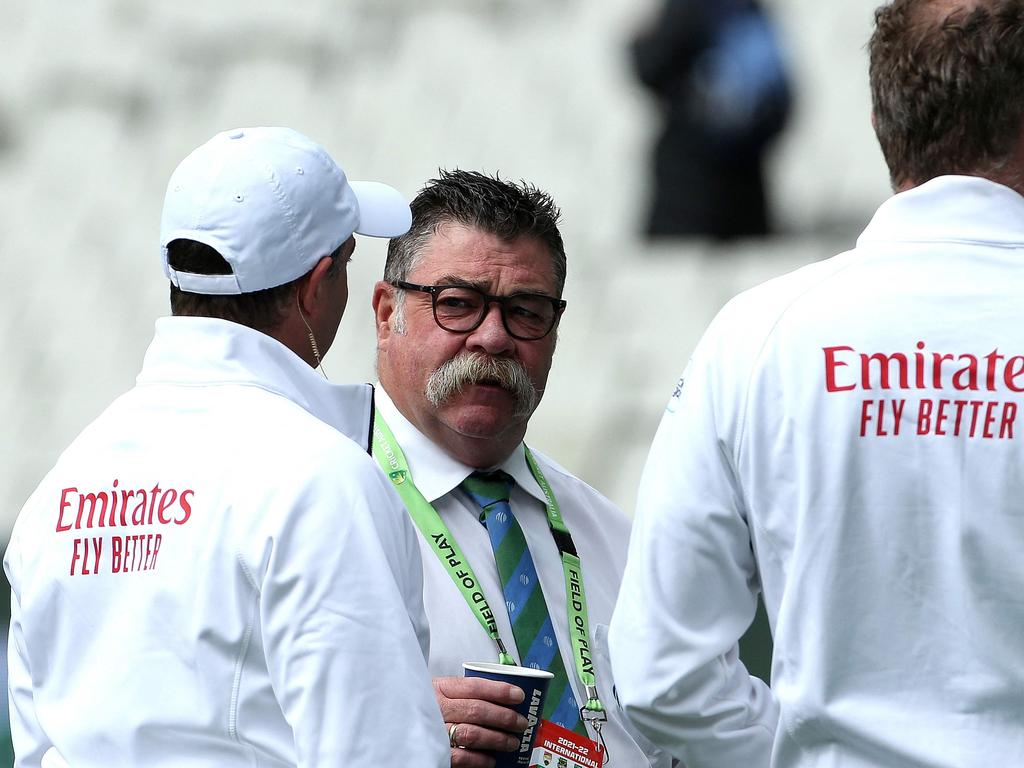 Australian cricket legend David Boon - in his role as an ICC match referee, reached out to the ICC about the ball on Nathan Lyon’s behalf. Picture: Hamish Blair / AFP