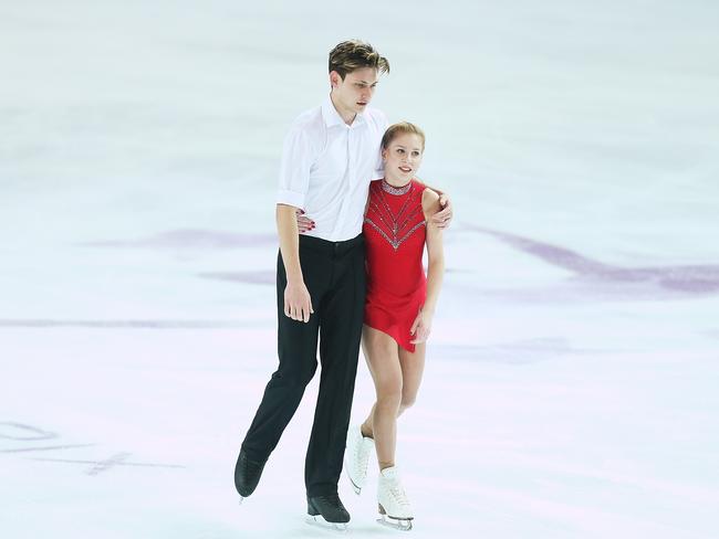 Katia Alexandrovskaya and Harley Windsor won the junior world championships pairs title