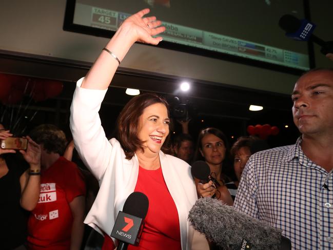 Annastacia Palaszcuk celebrates Labor’s comeback in 2015.