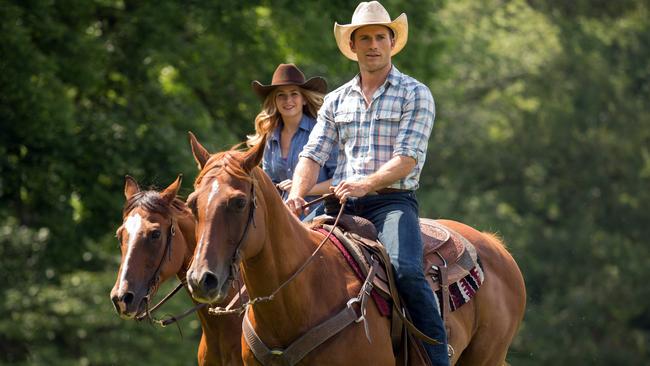 Scott Eastwood as Luke, and Britt Robertson, as Sophia, in a scene from the The Longest Ride. Pic: AP Photo/Twentieth Century Fox, Michael Tackett