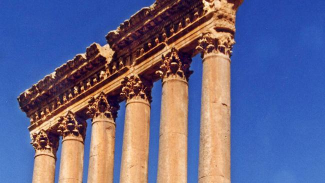 Columns of the Temple of Jupiter at Baalbek, Lebanon.