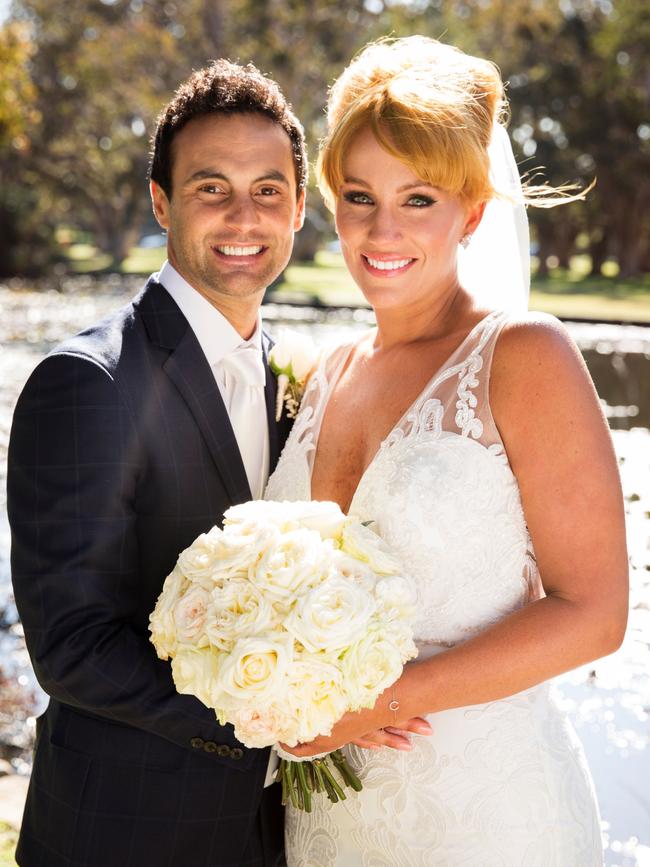 Cameron Merchant and Jules Robinson on Married At First Sight – they later married in real life and are one of the few success stories from the show. Picture: Supplied