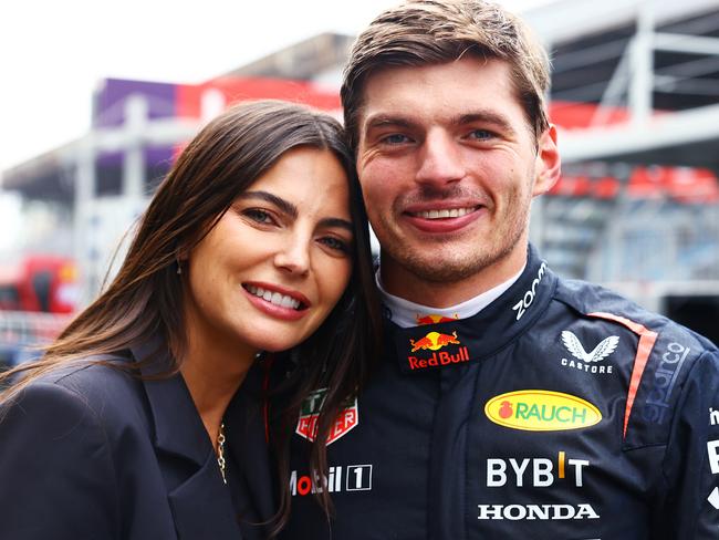 Max Verstappen with partner Kelly Piquet. Picture: Mark Thompson/Getty Images