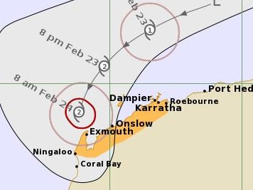 The estimated trajectory of Ex-Tropical Cyclone Lincoln. Picture: BOM