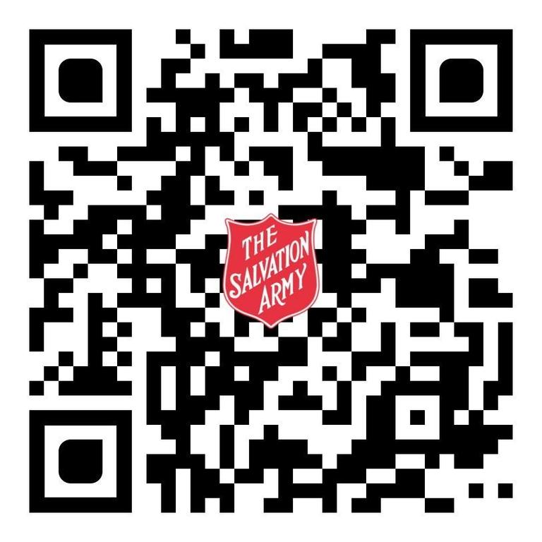 Donate to the Salvos by scanning this QR code.