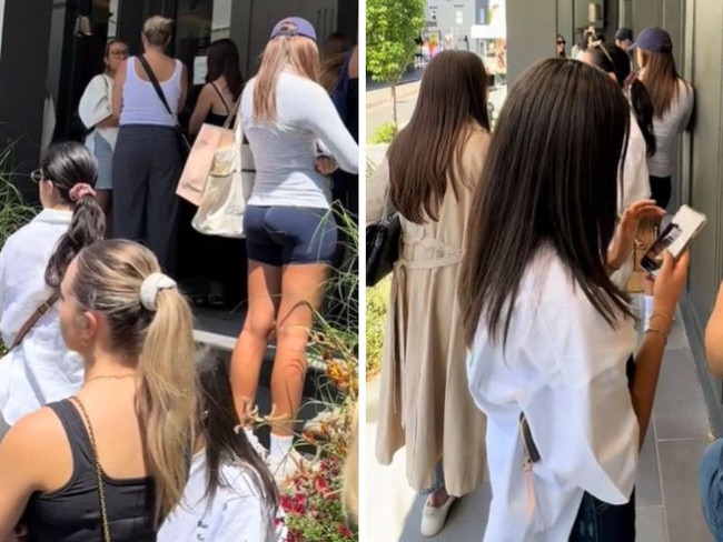 Fans fume over two hour queue in Sydney. Picture: TikTok/