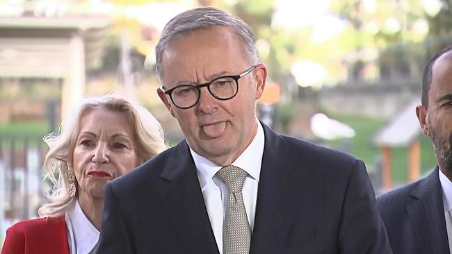 Anthony Albanese said he ‘just went blank’ at the press conference.