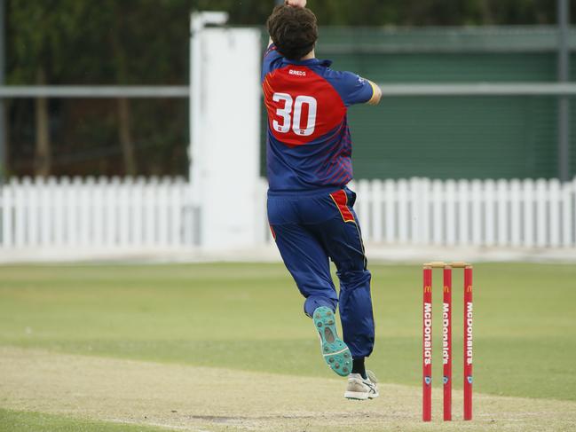 James Archer took three wickets for Mosman. Photographer: Warren Gannon Photography