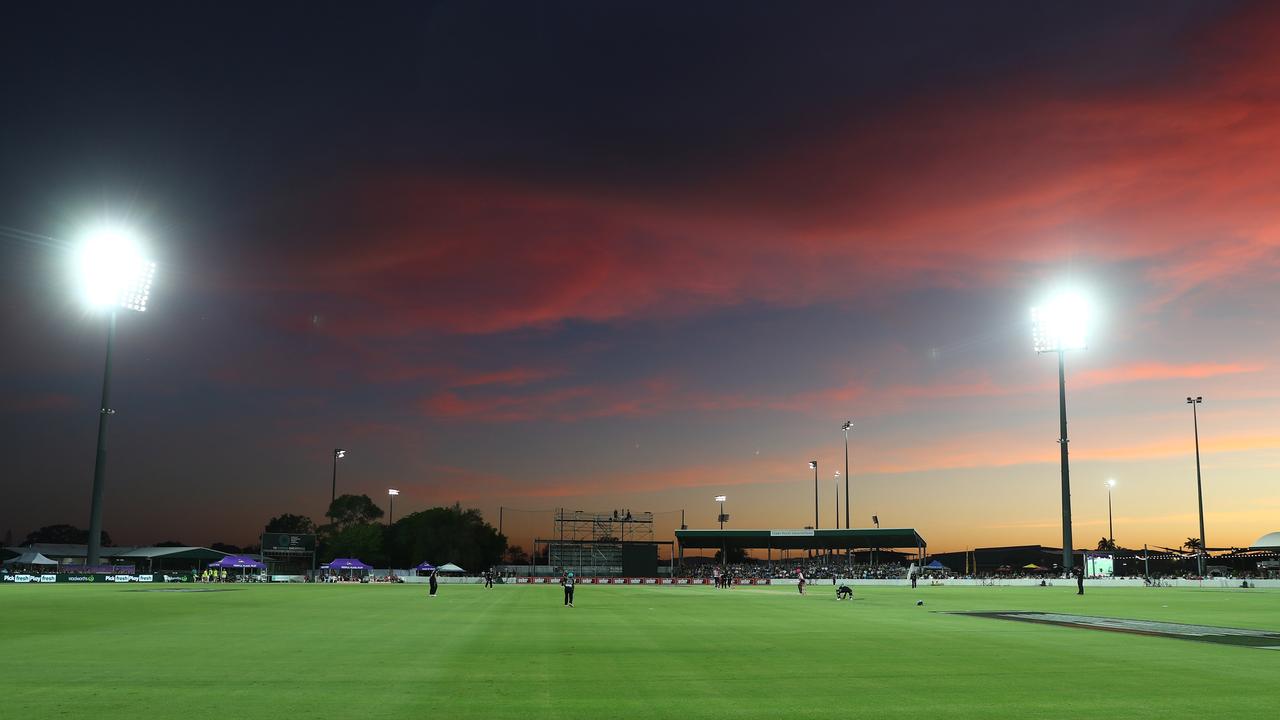 General view during the Women's Big Bash League match between the Brisbane Heat and the Sydney Sixers at Great Barrier Reef Arena, on November 13, 2021, in Mackay, Australia. Picture: Chris Hyde