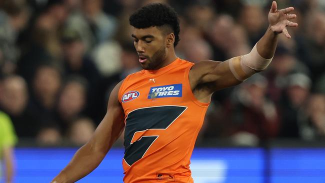 Callum M. Brown and his teammates were wayward kicking for goal early. (Photo by Robert Cianflone/AFL Photos/via Getty Images)