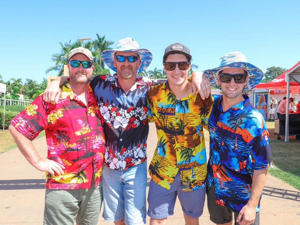 Paul Hockey, Paul Downward, Daniel Kranjnz and Dylan Krajnz at the 2021 Great Northern Darwin Cup. Picture: Glenn Campbell