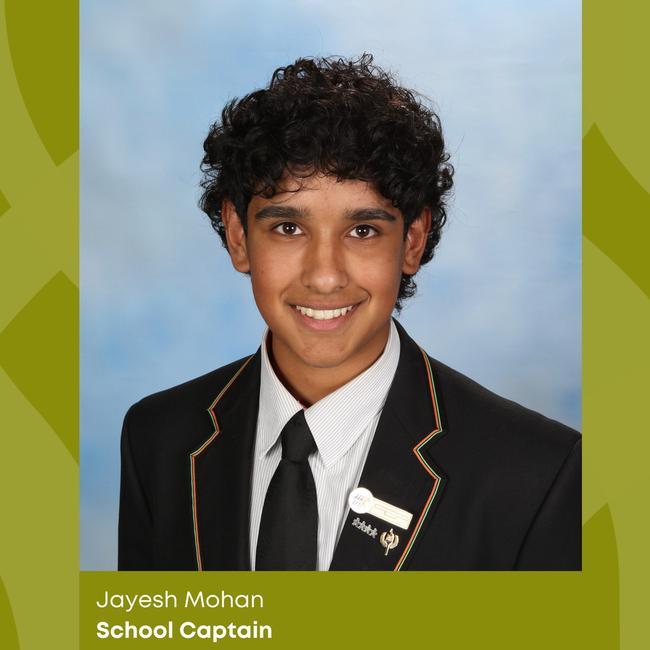 Suzanne Cory High School 2025 College captain: Jayesh Mohan. Picture: Facebook