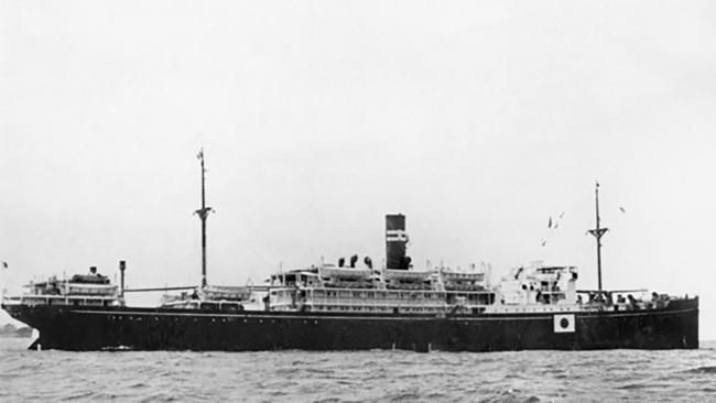 The Japanese transport ship Montevideo Maru at sea. Picture: Australian War Memorial / AFP