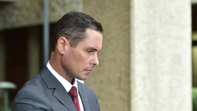 Nicholas Baxter leaves the Townsville Court House.