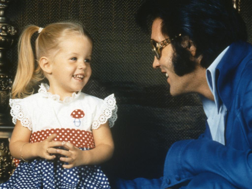 Elvis Presley with his beloved daughter Lisa Marie. Picture: Getty