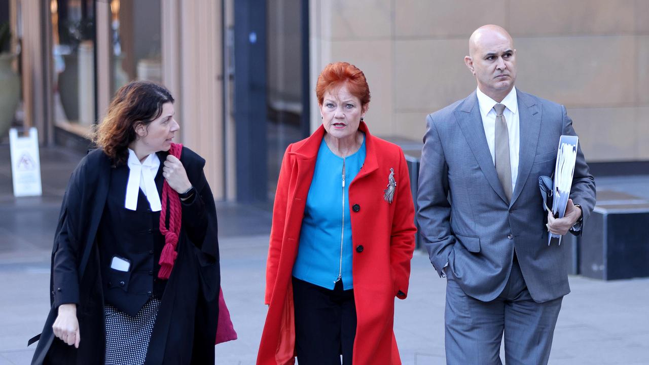 Senator Pauline Hanson was ordered to pay $250,000 by the Federal Court for defaming former senator Brian Burston. Picture: NCA NewsWire / Damian Shaw