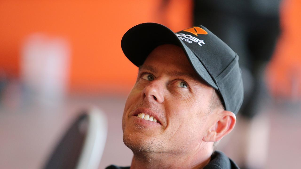 DAILY TELEGRAPH – Pictured is James Courtney during the Co-Driver practice session at Mount Panorama Raceway in Bathurst today ahead of this weekends Bathurst 1000. Picture: Tim Hunter.