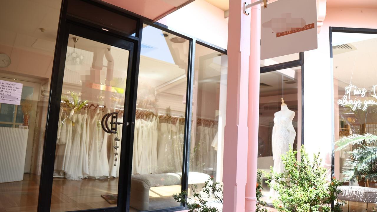 The bridal business of Krystal Paul was not open on Thursday following the death of the Mount Sheridan mother. Picture: Peter Carruthers