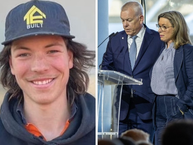 The South Australian police commissioner has revealed the life-saving final act of his son Charlie Stevens as the 18-year-old was laid to rest after a schoolies car crash tragedy.