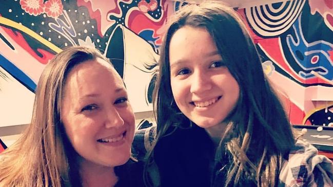 Mother Kate Munn (left) and daughter Hayley Evans (right) who was abused for not wearing gloves while working at Coles on the Manly corso. Picture: supplied