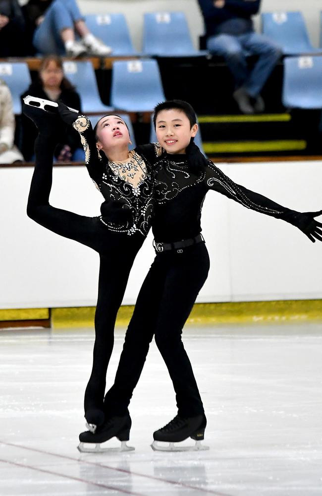 Chanelle Chum and Osckar Chum from WA Australian Figure Skating Championships in Brisbane. Thursday December 1, 2022. Picture, John Gass