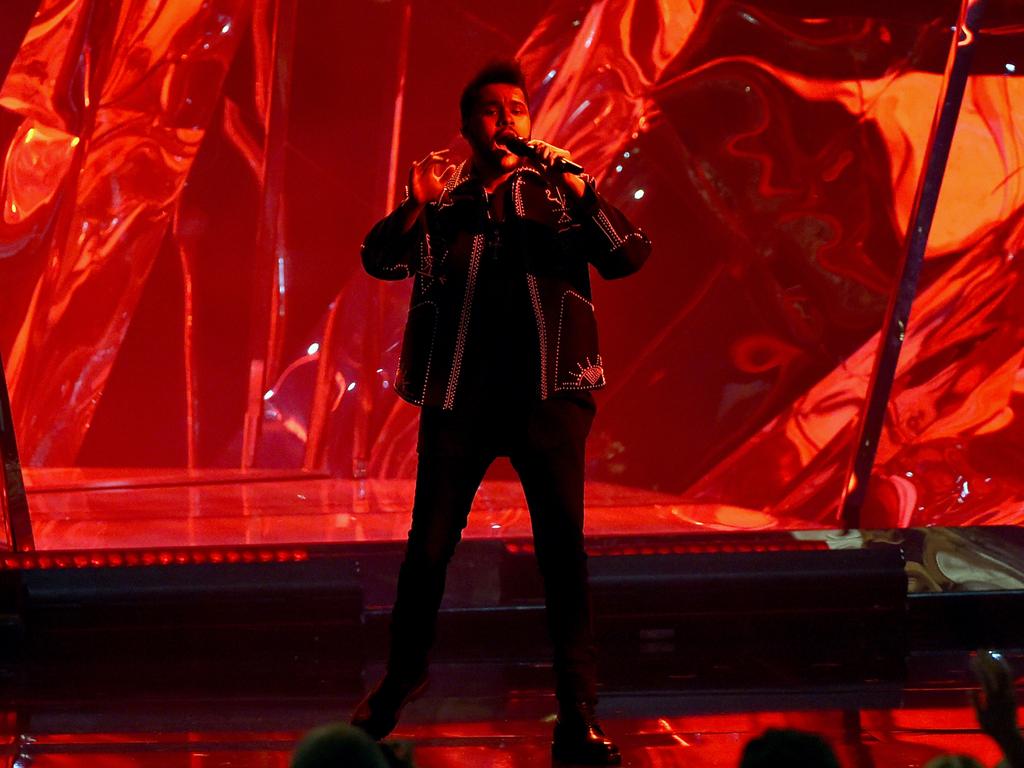 Recording artist The Weeknd performs onstage during the 2016 American Music Awards at Microsoft Theater on November 20, 2016 in Los Angeles, California. Picture: Getty