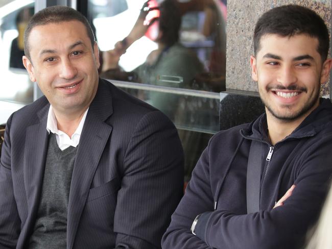 Michael Haddad (right) was allegedly kidnapped in 2020. Pictured with his father Marwan Haddad. Picture: Christian Gilles / NCA NewsWire