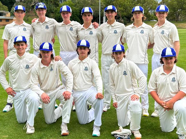 The St Patrick's first team that played last week against De La Salle. Logan Clark (back left), Archie Lalor, Connor Weidemann, Lincoln Koliba, Jack Jarvis, Luke Smith, Lachlan Brodie, Jack Kovacevic (front left), Harry Lawson, Darcy Aitken, Clarke Alaimo, Jimmy Duxson. Picture: St Patrick's College.