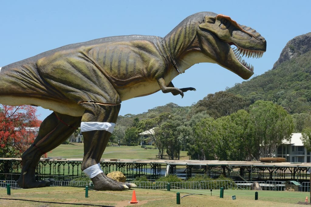 Dinosaur at the Coolum Palmer Resort. Photo:Warren Lynam / Sunshine Coast Daily. Picture: Warren Lynam