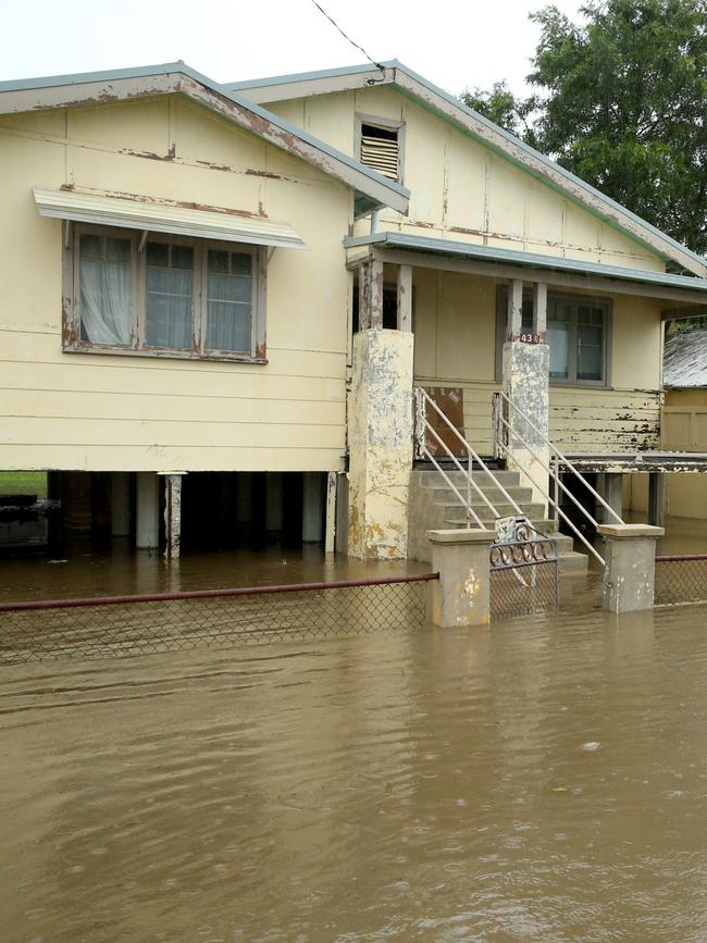 Flash flooding at Macksville had residents concerned. Picture: Nathan Edwards