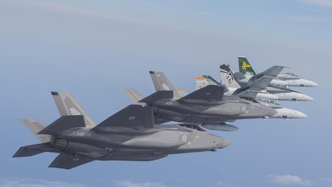 The F-35A fleet part of the Air Combat Group at RAAF Base Williamtown.