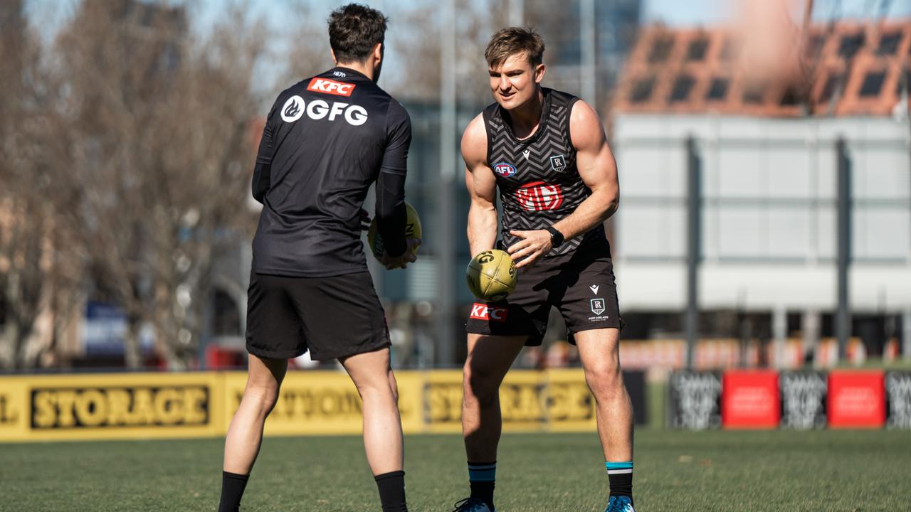 Port Adelaide's Captains Run at Punt Road.