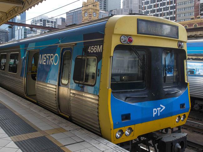 Trains Moving Again.  Melbourne's train network is moving again at Flinders Street Station as members of the Rail, Tram and Bus Union members who work for Metro Trains end their strike action. Picture: Eugene Hyland