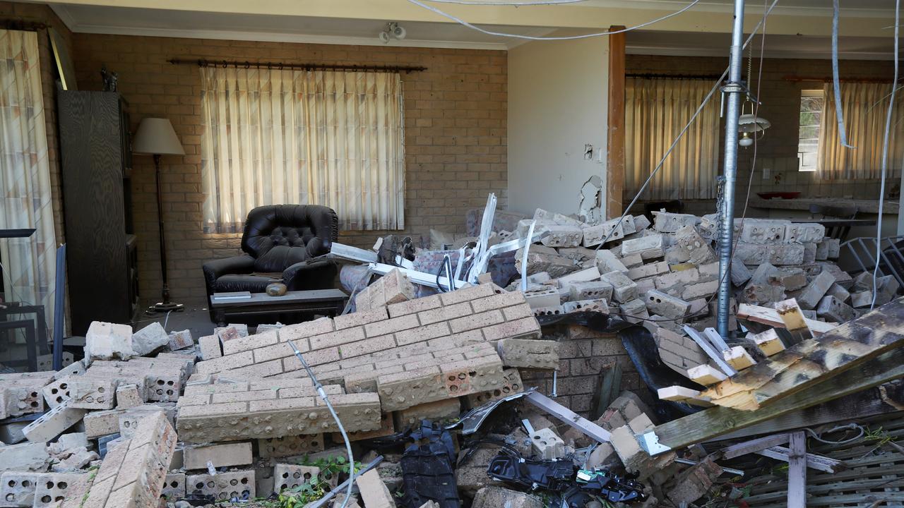 A home in Sunnybank Hills has been left in pieces following a horrific crash late on Monday night. Pics Tara Croser.