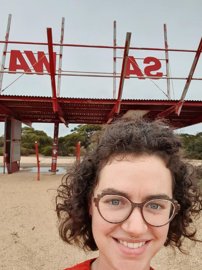 Elizabeth Farrant set off from Adelaide to make it across the WA border before it closes today. Picture: Supplied.