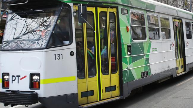 The group of students were approached on a tram. Picture: NewsWire/ David Crosling