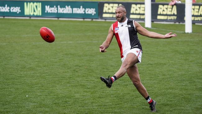 Madison Andrews playing for St Kilda City in the Southern league finals last season. Picture: Valeriu Campan