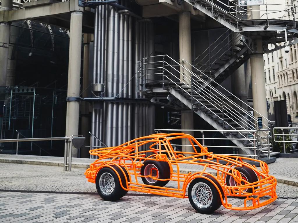 It may not have an engine, seats or a steering wheel, but the Porsche sculpture still gets around, having been exhibited in Italy and China since it was completed in 2022. Picture: supplied