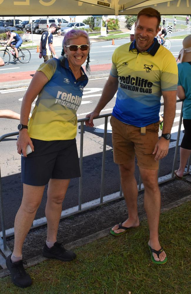 Jonas and Mary from Redcliffe Tri Club at the 2023 Mooloolaba Triathlon.