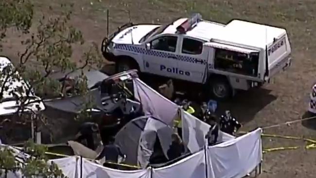 The two deceased were found in a tent at the Rabbits Eat Lettuce Festival. Picture: 9 News