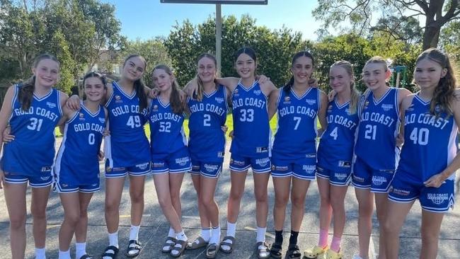 The Gold Coast Rollers under-14 girls squad.