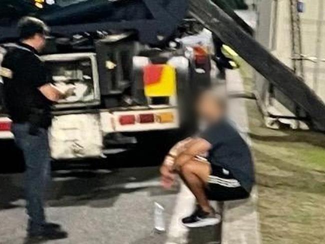 Police discovered Baluch hiding in the boot of a Mercedes Benz inside a shipping container. Picture: NSW Police