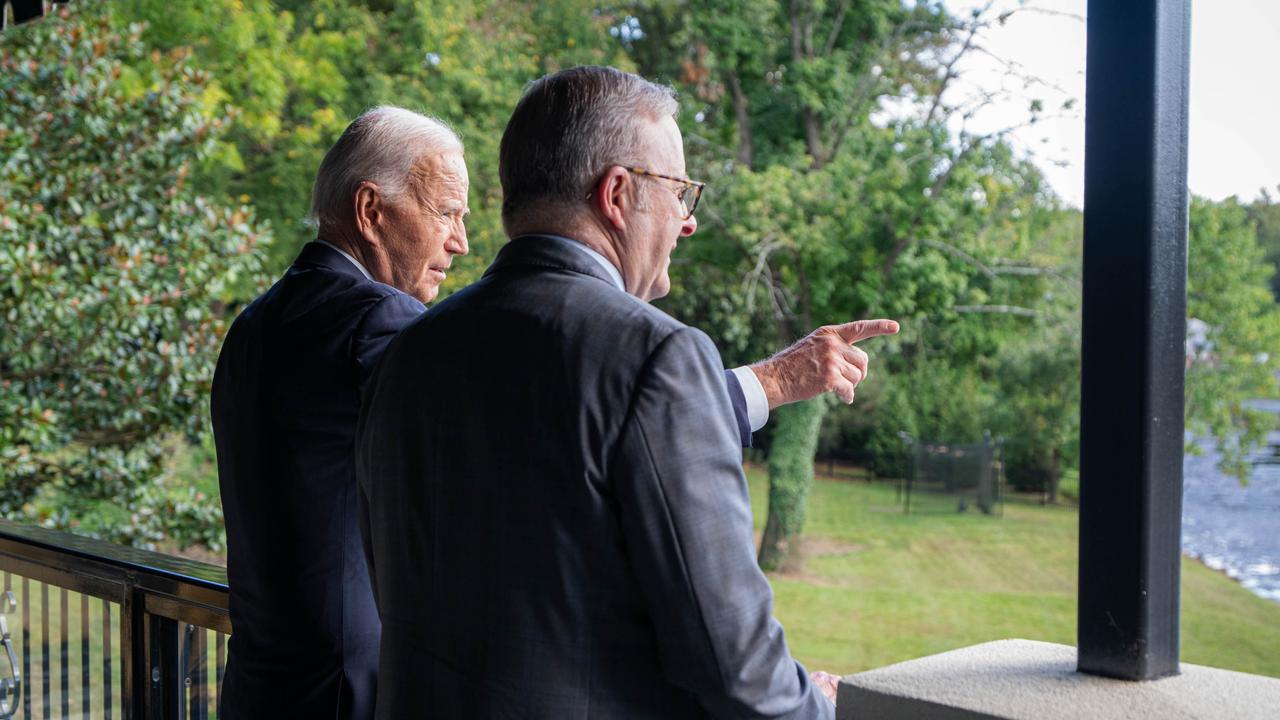 Albanese visits Biden at his home in Delaware