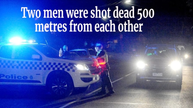 Two men shot dead 500 metres from each other