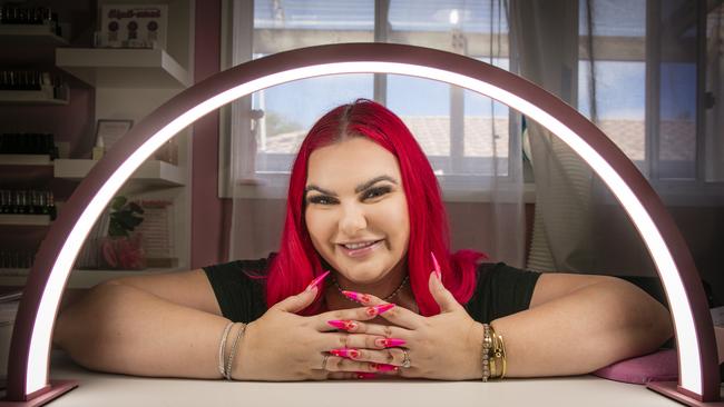 Maddison Prosser a Gold Coast nail tech has snagged the interest of world famous fashion designer Marc Jacobs. Picture: Glenn Campbell