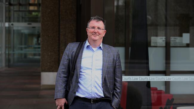 Former Nuix CEO Ed Sheehy leaving court as he continues his case to sue Macquarie and the company for hundreds of millions of dollars for shares and damages. Picture: Jane Dempster.