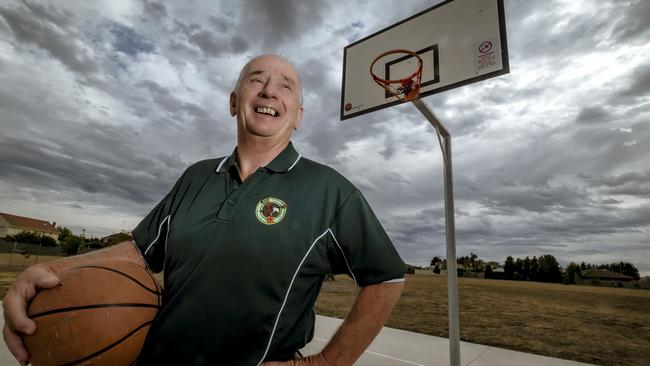 Brian Mott has received Basketball Victoria’s Diamond 50 Year Service Award. Picture: Luis Enrique Ascui