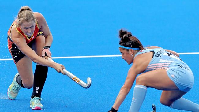 Madison Fitzpatrick playing against Argentina.