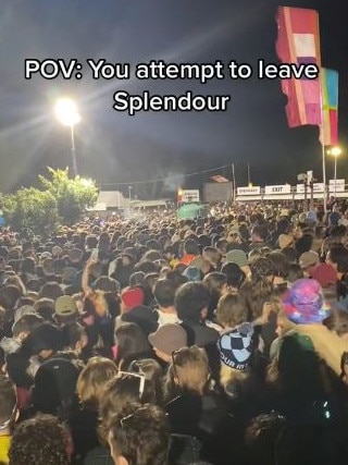 There has also been chaos for those leaving the festival on foot. Picture: TikTok / @tootyfruity000