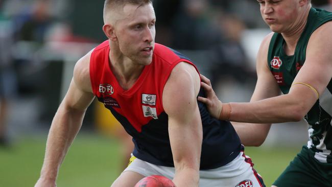 Tullamarine's Shaun McKernan in action. Picture: Stuart Milligan